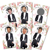 Floral Bridal Shower Games - Who Has The Groom Game - Scratch Off Celebrity Cards Tickets Bridal Shower Game - Funny Bachelorette Party Games
