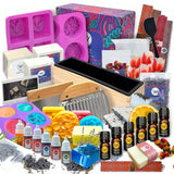 Deluxe Soap Making Kit - Adults & Kids - Modern Floral Theme - Includes Shea Butter Soap Base, Molds, Scents, Dyes, Tools & Instructions