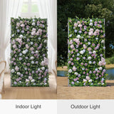 Artificial Luxury? Flower Wall Panel, Gorgeous 3D Silk Floral Backdrop For Wedding, Baby Shower, Party And Home Decor, Quick Assembly/Storage, Eco ? Pet Friendly, 2 Pcs, Each Panel 2 * 8 Ft.