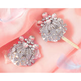 Corsage Wrist And Boutonniere Set 2 Luxury Artificial Rhinestones Handmade For Wedding Party Ceremony Anniversary Prom Perfect For Groom'S Boutonniere And Bride'S Wrist Flowers (Silvery)