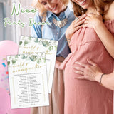 Would Mommy Rather Baby Shower Game Cards - Golden Greenery - 30 Double-Sided Fill In Style Game Cards For Gender Reveal, Baby Announcement, Party Games & Activity - D06