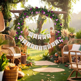 Fake Rose Garland 2 Pack, 15.8Ft Artificial Flower Garlands Hanging Rose Vines Silk Flowers For Wedding Backdrop Home Garden Arch Party Decor (Fuchsia)