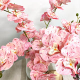 10 Pack Tickled Pink Orchid Artificial Flowers Real Touch, 27'' Artificial Fake Faux Silk Orchid Stem Bouquets For Wedding Party Home Garden Decor,Orquideas Artificiales Para Decora (10, Tickled Pink)