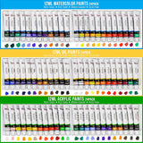 133-Piece Artist Painting Kit - Aluminum & Wood Easel, 24 Each (Acrylic, Oil, Watercolor Paints), 8 Canvases, 44 Brushes, 4 Paint & Sketch Pads - Painting Kits For Adults, Gift Set