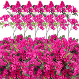 24 Pack Silk Bougainvillea Artificial Bougainvillea Floral With 6 Heads 30 Inch Long Plants Hanging Flowers For Home Wedding Indoor Outdoor Decorations Centerpieces(Rose Red)
