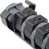 8 Outlet Pivot Plug Power Strip Surge Protector 1800J 6Ft Cord Gray