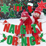 Naughty Or Nice Banner Naughty Or Nice Christmas Decorations Funny Christmas Decorations