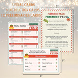 Christmas Feud - Hilarious Party Game Of Guessing Top Answers, Perfect For Adults, Families, And Classrooms - 15 Trivia Cards
