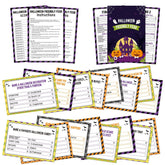 Halloween Friendly Feud Quiz Game For Family, Family Game Night For Adults, Evil Pumpkin Themed Games Cards For Large Groups, Halloween Party Decorations Supplies Favors -01