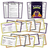 Halloween Friendly Feud Quiz Game For Family, Family Game Night For Adults, Evil Pumpkin Themed Games Cards For Large Groups, Halloween Party Decorations Supplies Favors -01