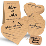 Advice And Wishes For The Mr And Mrs - Wedding Advice Cards For Bridal Shower Games, Advice For The Groom And Bride, Wishes For Bride Wedding Shower Decoration, Date Night Well Wishes Card