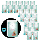 | Bulk 25 Gift Sets | A Heart Can Hold A Lot Of Gratitude Piglet Quote Mini Appreciation Cards And Envelopes | Employees Staff Students Teachers | Turquoise Hearts