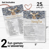 Magic Owl Baby Shower Games - 25 Who Knows Mommy Best & 25 Candy Matching Activities - Black And Gold Owl Theme Double-Sided 5X7 Cards, Bundle Pack, Wizard Or Witch Halloween