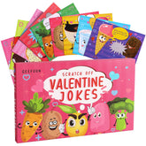 40 Sets Valentines Cards For Kids - 40 Scratch Off Jokes Cards + 40 Envelopes Classroom School Exchange Gifts Love Party Favors Supplies