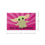 Hallmark Baby Yoda Mini Valentines Day Cards and Stickers for Kids School (18 Classroom Valentines with Envelopes), May the 4th