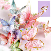 Birthday Cards For Women, Gold-Edged Butterfly Pop Up Card, Butterfly Gifts For Mom, Grandma, Sister, 3D Greeting Cards For Birthday, Thank You, Blank Notecard & Envelope
