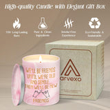 Galentines Day Gifts For Friends - Vanilla Lavender Pink Candles 10 Oz - Best Friend Birthday Gifts For Women Friendship Female Her, Long Distance Galentines Gift For Woman Bff Bestie