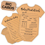 Baby Prediction And Advice Cards - Well Wishes Cards For Baby Shower Decorations Gender Neutral, Hilarious Babies Shower Games Activities