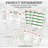 Christmas Friendly Feud Quiz, Family Game Night, Baby Shower Cards For Adults, 12 Question & 3 Final Round Cards, Party Favors Supplies-Mq6