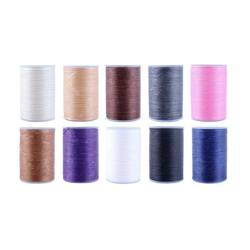 1 Roll 150D/0.8Mm 283 Yards Army Green Flat Leather Sewing Waxed Threa