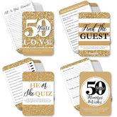 Big Dot of Happiness We Still Do - 50th Wedding Anniversary - 4 Anniversary Party Games - 10 Cards Each - Gamerific Bundle