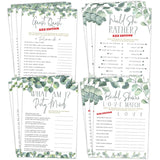Eucalyptus Bridal Shower Games And Activities – Naughty Game Pack, 4 Games Included, Printed Double-Sided, 25 Of Each Game