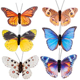 -Feather Fake Butterfly For Craft Decoration Set Of 12 Pcs Wedding Home Flower Pot Christmas Party Spring Home Decor Floral…
