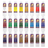 Oil Paint Set - 24 X 21Ml Tubes - Artist Quality - Rich Vivid Oil-Based Colors - Lightfast - Heavy Body - Great Saturation - Glossy Finish - Professional Painting Supplies