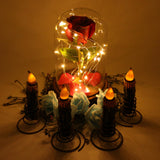 Real Wax Hand Dipped Battery Operated Led Timer Taper Candles Rustic Primitive Flameless Lights Décor, 4-3/4 Inch, Matt Black, 6 Pcs In A Package