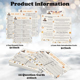 Halloween Friendly Feud Game, Family Feud Quiz, Trivia Quiz Baby Shower Game For Family Activity (12 Question Cards & 3 Final Round Cards) Halloween Party Games Decorations Supplies-Sg1