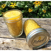 Made In Usa 2/ 8Oz Beeswax Jar Candles 2.25" W X 3.75" H Burning Time 40-45 Hours Each. 100% Pure Local Beeswax And 100% Cotton Wick Nothing Else. Hypoallergenic