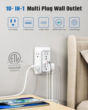 Surge Protector Outlet Extender 6 Outlets 4 USB Ports USB C PD 20W 1050J