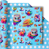 Game Video Wrapping Paper Roll For Kids Girls Women - Game Lover Happy Birthday Design Gift Wrap For 1St Bday Boy Total 28.5Sq.Ft