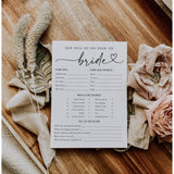 How Well Do You Know The Bride Bridal Shower Game, Fun Wedding Shower Games And Activities, Would She Rather, 50 Count