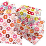 12 Pcs Gift Wrapping Paper, Donut Cartoon Theme Design Wrapping Paper For Children'S Birthday, Holiday Party, Baby Shower Gifts Packing Supplies(27 X 20 Inches Each)