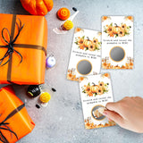 3.5"X2.1" Pumpkin Theme Scratch Cards - 40 Cards Halloween Decorations & Fall Harvest Game Cards - Rustic Wedding Showers, Halloween Parties, Fall Bridal Showers & Prize Drawings - A01