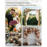 50Pcs Artificial Flowers Silk Roses Realistic Fake Flowers For Wedding Decorations,Table Centerpieces,Bridal Bouquets, Diy Floral Arrangements, Party & Home Decor(Burgundy)
