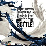 Pouring Masters Dark Sapphire Blue Metallic Pearl Ready To Pour Acrylic Pouring Paint - Premium 32-Ounce Pre-Mixed Fluid Acrylic Paint - Fluid Art Supplies For Canvas, Wood, Paper, Tile & Rocks