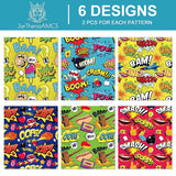 12 Sheet Comic Wrapping Paper -Not Roll- Colorful Cartoon Boom Gift Wrap Paper Folded Flat Art Paper For Diy Crafts Gift Wrapping, 19.7 X 27.6 Inch