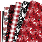 12 Sheets Valentine'S Day Wrapping Paper, Love Heart And Sweet Lips Gift Wrapping Paper For Men Women Husband Wife Girl Friends Boy Friends Couple Valentin’S Day Party Favors Gift Decor