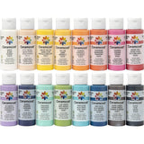 Delta Creative PROMOADA3 16 Color Ceramcoat Acrylic Paint Set, Colors may vary, 2 Fl Oz (Pack of 16)