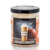Pumpkin Spice Candle - Halloween Fun And Funny -6 Ounce- 40 Hour Burn - Basic Bitch - Poured In Small Batches In Usa