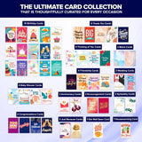 50 Pack Gold Foiled & Glittery 5X7In All Occasion Cards Assortment Box With Envelopes & Stickers, 50 Unique Designs For Friends, Family And Loved Ones With Printed Message - Gifting, Mailing