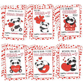 30 Panda Valentines Cards For Classroom Exchange, Funny Valentines Day Cards Greeting Cards Bulk, Valentines Candy Gift Tags, Valentines Day Classroom Gifts For School Class Party Favors