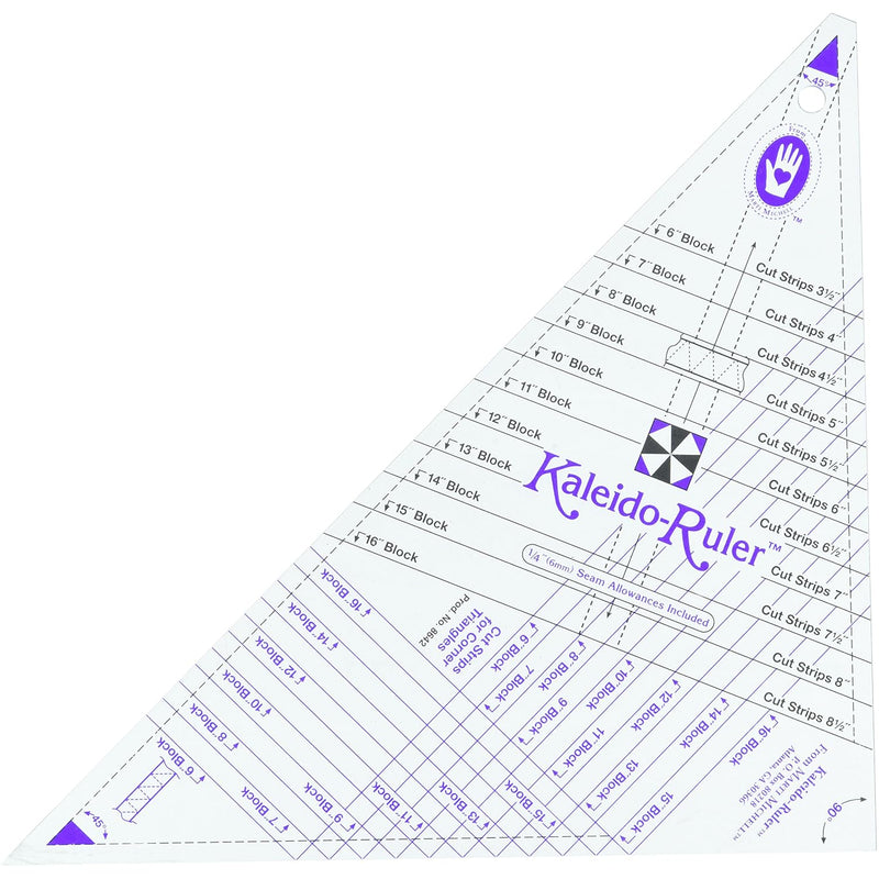 Large Kaleido-Ruler-6 To 16 Blocks, Clear