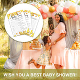 Honey Bee Baby Shower Games, Double-Sided Games Name That Baby Song & Baby Feud Game(30-Pack) With 1 Answer Card, Honeycomb Baby Gender Reveal Party Decoration Supplies(5"X7")-Game-I03