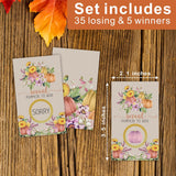 3.5" X 2.1" Pumpkin Themed Scratch Cards - 40 Halloween Pumpkin Decorations And Fall Harvest Game Cards - Rustic Wedding Parties, Halloween Parties, Fall Bridal Showers And Raffles - A05