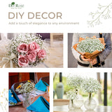 12Pcs Babys Breath Artificial Flowers White Fake Babies Breath Gypsophila Bulk Real Touch Faux Baby'S Breath Flowers Diy For Wedding Centerpieces Floral Arrangements Home Party Decoration