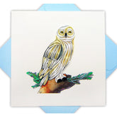 Snowy Owl, Quilling Card 3D,Unique Dedicated Handmade, Design Greeting Card For Birthday, Valentine'S Day, Mothers Day, Spring, Fathers Day, Graduation, Wedding, Anniversary, All Occasion,6"X6"