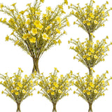 24 Bundles Artificial Wildflowers With Stems 23.6 Inch Silk Spring Floral Picks Fake Forsythia Branches Diy Wildflower Arrangements For Home Indoor Outdoor Wedding Centerpieces(Yellow)